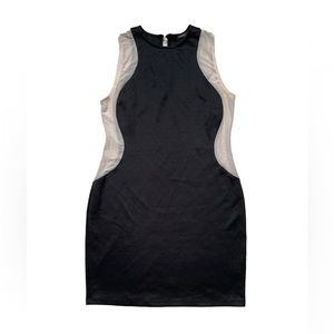 Forever 21 midi dress with side cream/tan colored mesh.